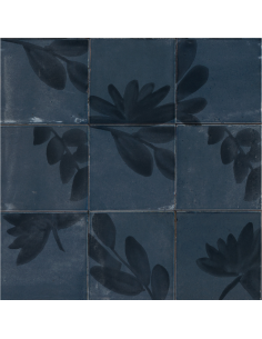 Porcelánico RICE Decoro Blossom Blu de Marazzi (Ref. M9J9) | Azulisimo