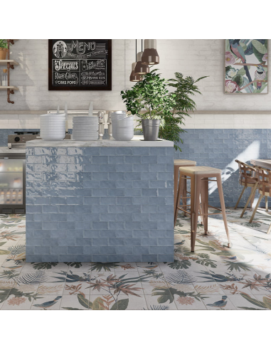 Azulejo ORIGINAL BULEVAR Blu 7,5x15cm de Mainzu | Ref. PT03177