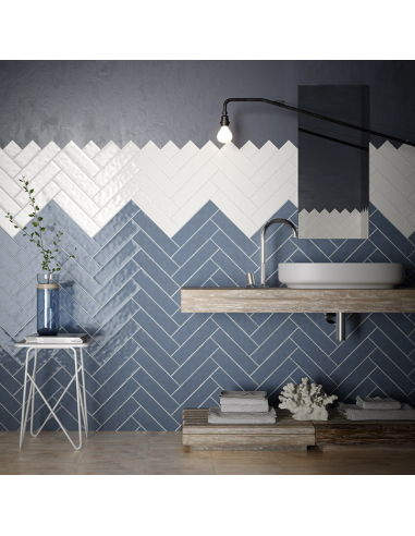 Azulejo ORIGINAL BULEVAR Blu 7,5x30cm de Mainzu | Ref. PT02767