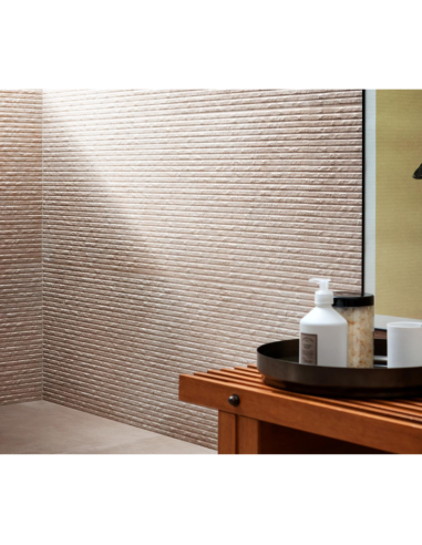 Azulejo STONE ART Taupe Struttura Woodcut 3D Marazzi - M014 | AZULISIMO