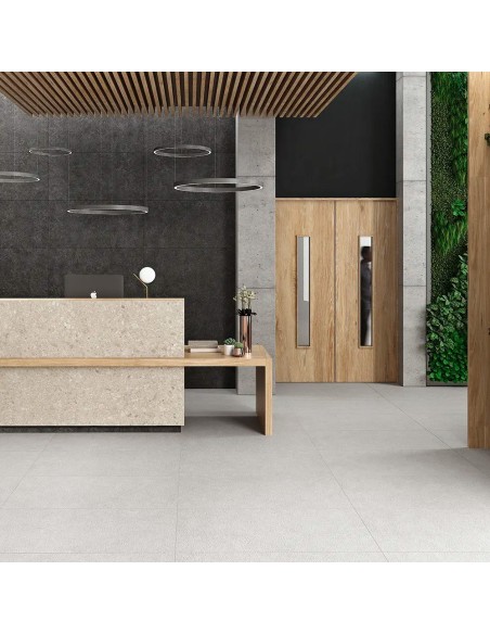 Porcelánico KALKSTEN Snow 60x60cm de Argenta | Efecto cemento | Suelo y pared | Azulisimo