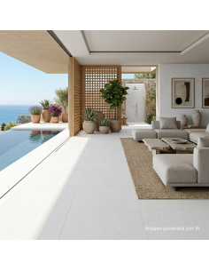 Porcelánico KALKSTEN Snow 90x90cm de Argenta | Efecto cemento | Suelo y pared | Azulisimo 2