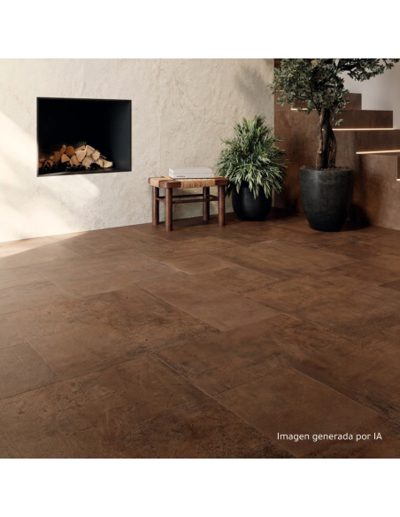 Porcelánico Manises, color Terracota multiformato de la marca Grespania.