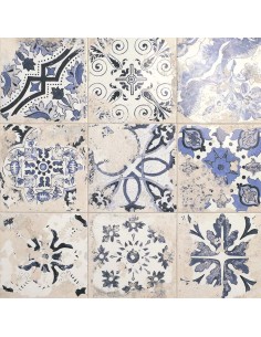 Porcelánico Land Anthology, color White, decorado, formato 20x20cm de la marca Mainzu.