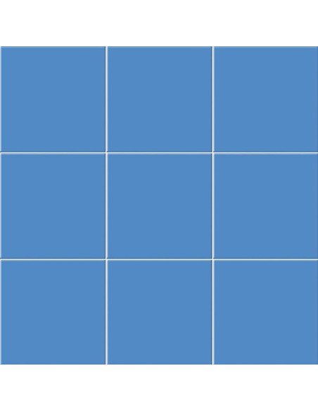 Azulejo Chroma, color azul medio, acabado mate, formato 20x20cm de la marca Mainzu.