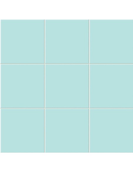 Azulejo Chroma, color turquesa, acabado mate, formato 20x20cm de la marca Mainzu.