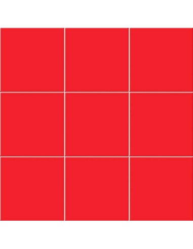 Azulejo Chroma, color rojo, formato 20x20cm de la marca Mainzu.