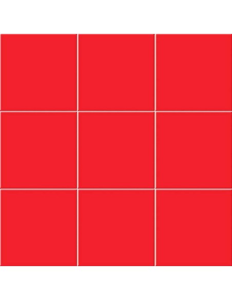 Azulejo Chroma, color rojo, formato 20x20cm de la marca Mainzu.
