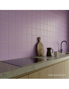 Azulejo Chroma, color violeta, acabado mate, formato 20x20cm de la marca Mainzu. 2