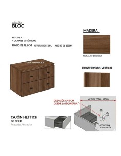 Mueble de baño Bloc 120cm de AD BATH