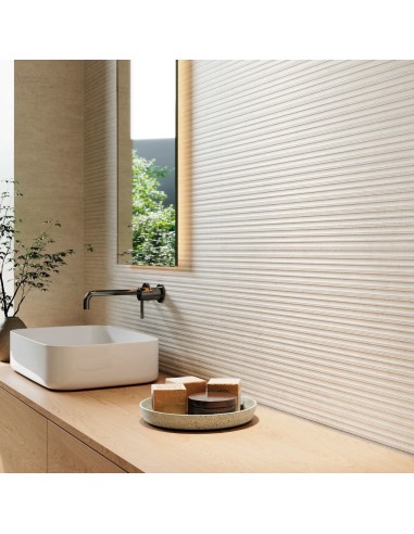 Azulejo RIVERSIDE Hemet White Grespania | Azulejos neutros efecto piedra para baño y cocina
