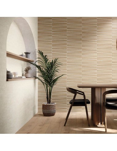 Azulejo RIVERSIDE Lake Ivory Grespania | Azulejos neutros efecto piedra para baño y cocina
