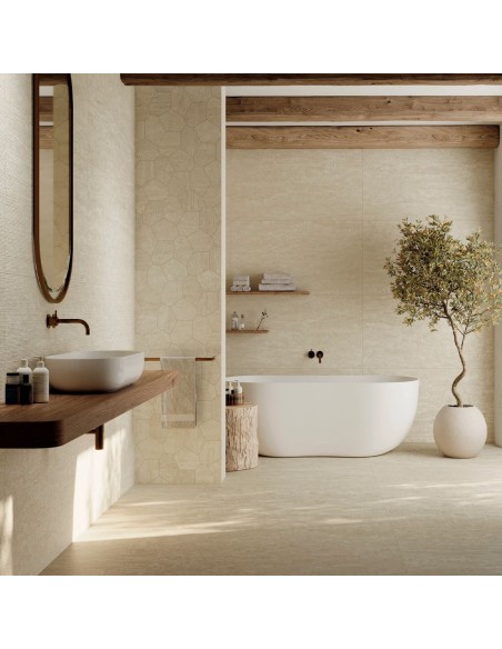 Porcelánico RIVERSIDE Beige 60x120cm Grespania | Efecto piedra | Azulisimo