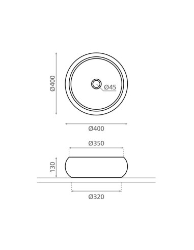 Lavabo sobre encimera DOMED de Bathco | Lavabo de piedra | Azulisimo