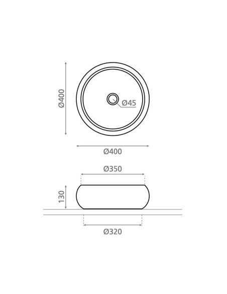 Lavabo sobre encimera DOMED de Bathco | Lavabo de piedra | Azulisimo