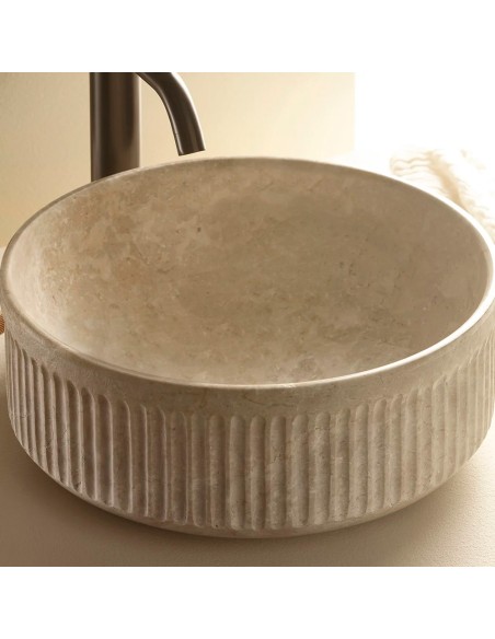Lavabo sobre encimera STRIAE de Batcho | Lavabo de piedra | Azulisimo