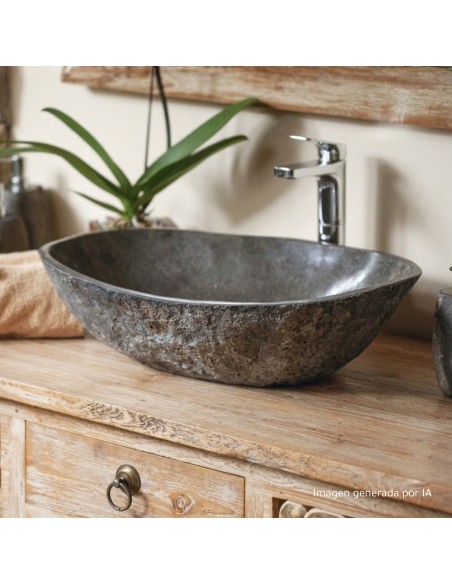 Lavabo de piedra TABARCA de Mosavit | Lavabo de piedra | Azulisimo