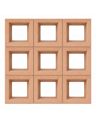 Celosía SQUARE ETHERNAL de Mainzu 20x20 cm | Azulisimo | Cerámica extruída