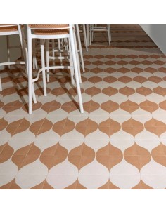 Porcelánico CENEM TERRA Decor Canem Two de Mainzu 20x20cm | Porcelánico efecto hidráulico para interior| Azulisimo 2
