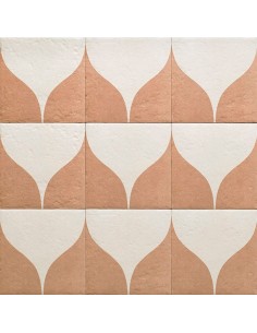 Porcelánico CENEM TERRA Decor Canem Two de Mainzu 20x20cm | Porcelánico efecto hidráulico para interior| Azulisimo