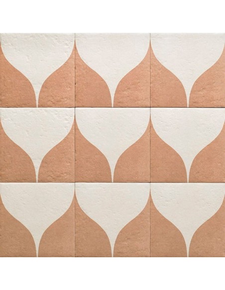 Porcelánico CENEM TERRA Decor Canem Two de Mainzu 20x20cm | Porcelánico efecto hidráulico para interior| Azulisimo