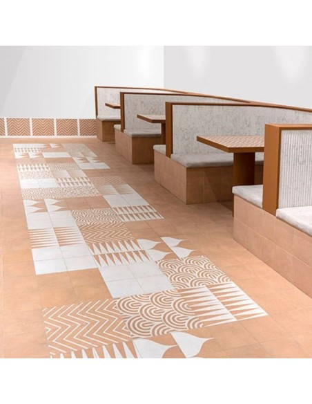 Porcelánico CENEM TERRA Decor Canem One de Mainzu 20x20cm | Porcelánico efecto hidráulico para interior| Azulisimo