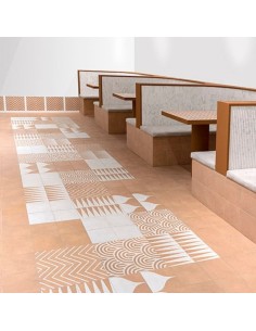 Porcelánico CENEM TERRA Canem Season de Mainzu 20x20cm | Porcelánico efecto hidráulico para interior| Azulisimo 2