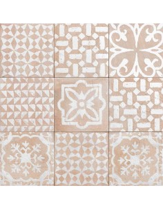 Porcelánico FONDANT Kasma Blanc de Mainzu 20x20cm | Porcelánico efecto hidráulico para exterior | Azulisimo